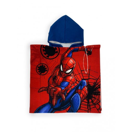 Πόντσο Θαλάσσης Quick Dry Marvel Spider-Man 25 50X100 Red 100% Microfiber