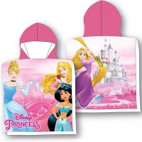 Πόντσο Θαλάσσης Quick Dry Disney Home Princess 24 50X100 Pink 100% Microfiber