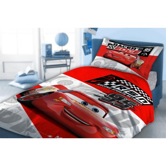 Παπλωματοθήκη Σετ 2 τεμ Disney Home Cars 770 160X240 Pink 100% Cotton