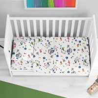 Σεντόνια Εμπριμέ Σετ 3 τεμ bebe Nemo 31 120X160 White 100% Cotton Flannel