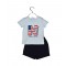 Nautica Des.11 Σετ T-Shirt & Shorts Jersey Light Blue / Navy 86cm 12-18 μηνών