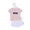 Nautica Des.12 Σετ T-Shirt & Shorts Jersey Pink/White 80cm 9-12 μηνών