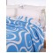 ΚΟΥΒΕΡΛΙ COTTON RICH 220X260 CURVES BEIGE/BLUE